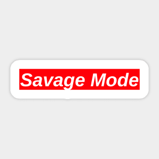 Savage Mode // Red Box Logo Sticker